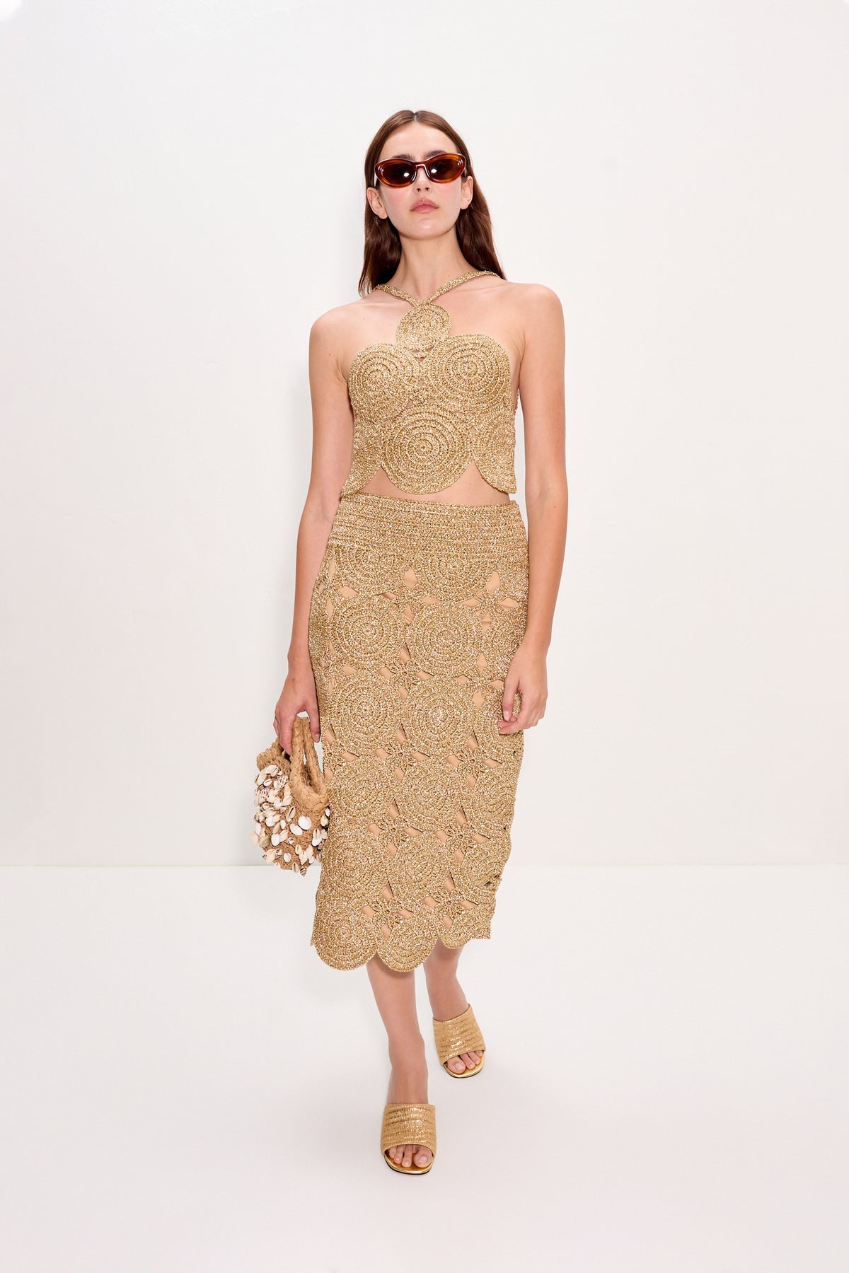 Beep Beep Midi Skirt | Simon Miller Star Gold