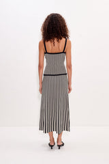 Clancy Knit Maxi Skirt | Simon Miller Black/White Stripe