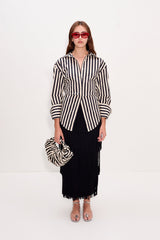 Za Za Knit Fringe Skirt | Simon Miller BLACK