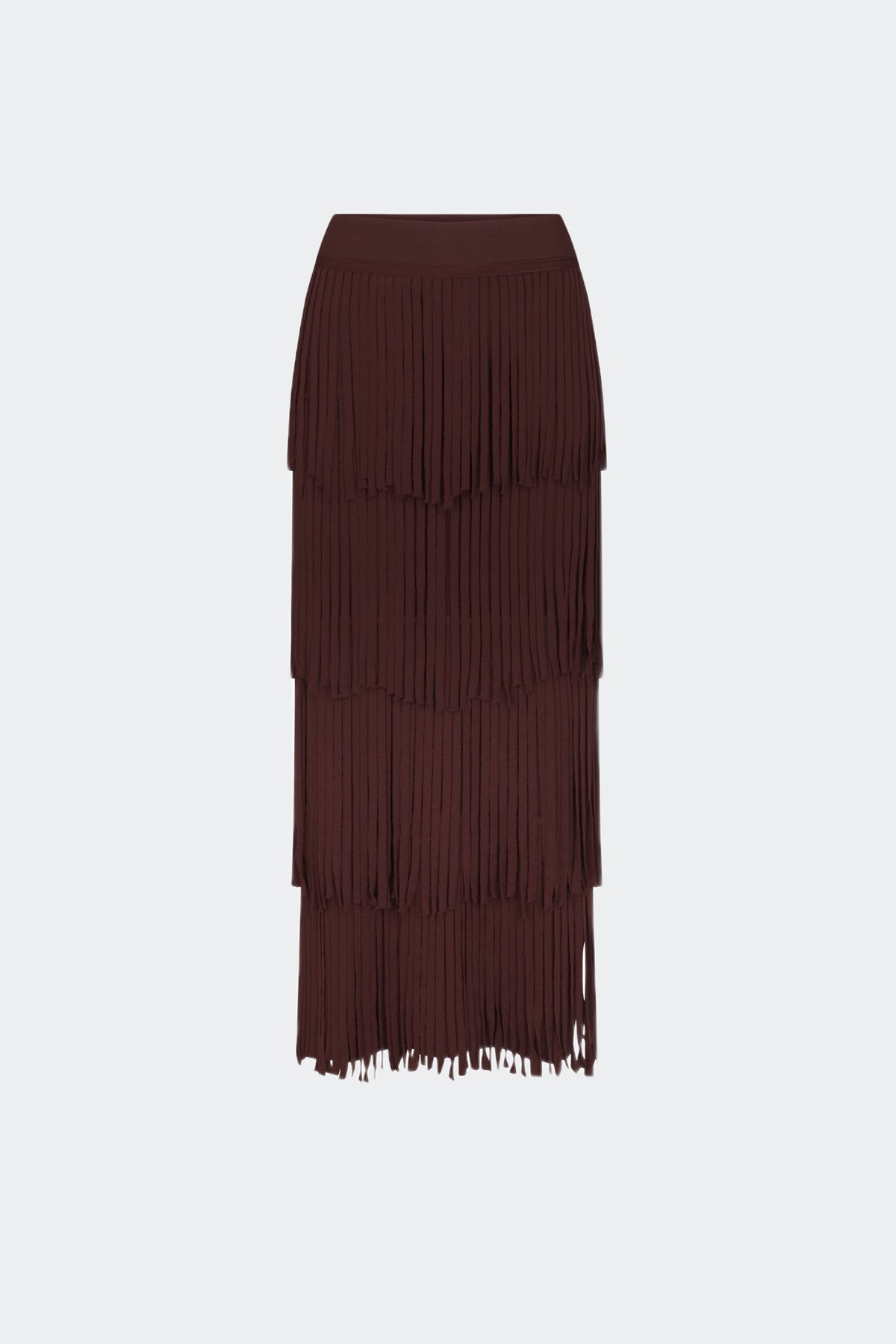 Za Za Knit Fringe Skirt | Simon Miller CHOCO BROWN