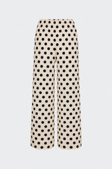 Nella Crepe Wide Leg Pant | Simon Miller Macadamia/Black Polka Dot