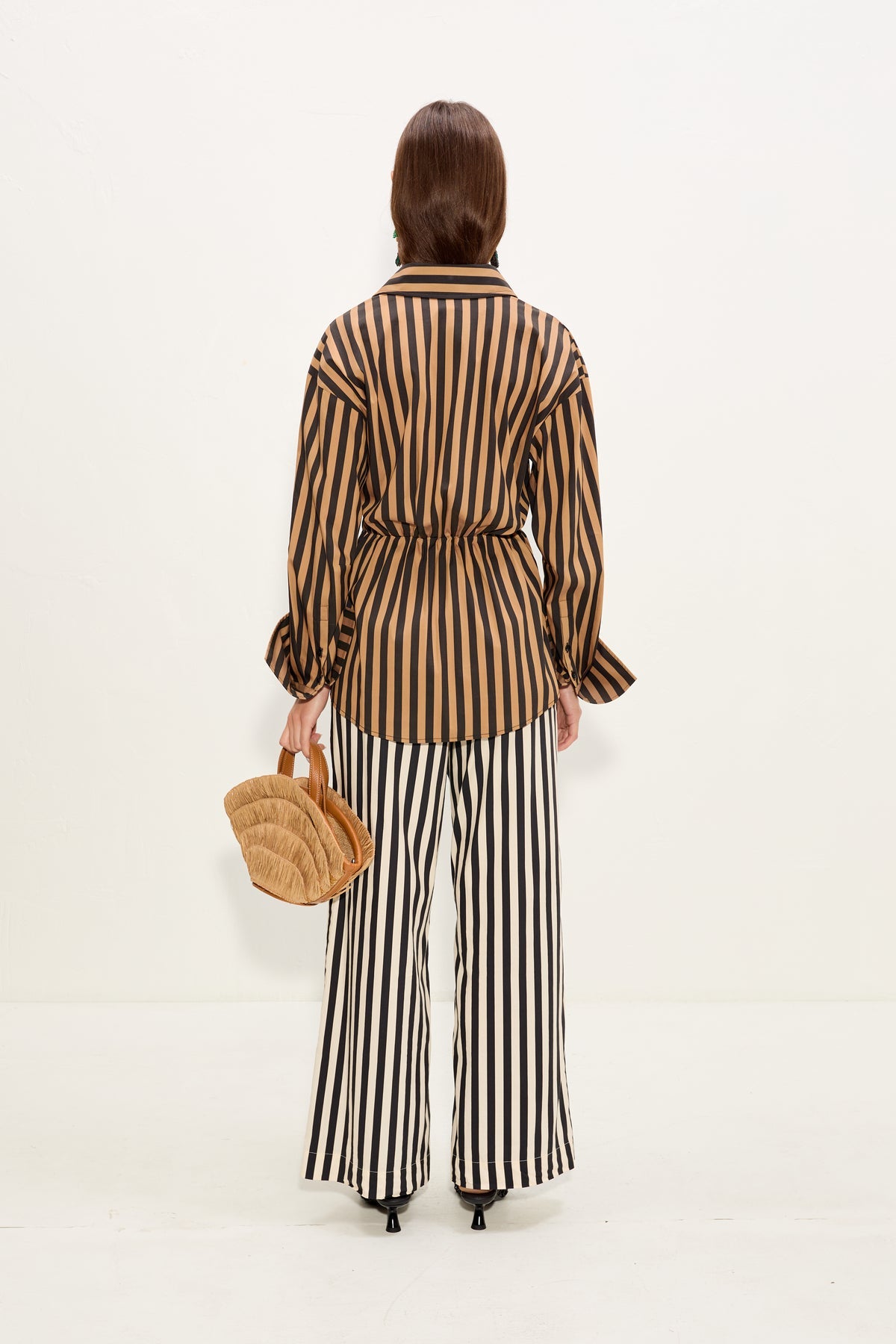 Inna Poplin Top | Simon Miller Black/Tan Stripe