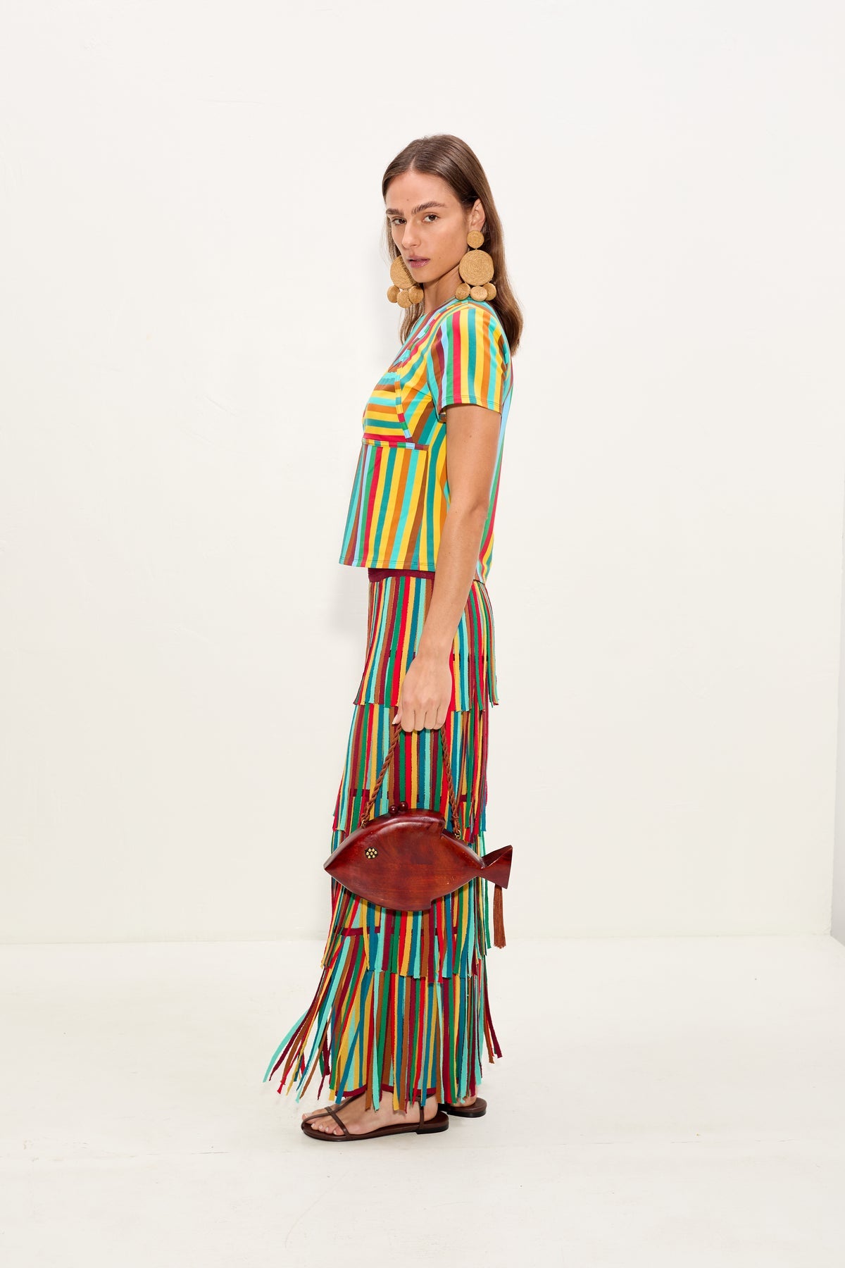Kini Striped Tee | Simon Miller Vibrant Multi Stripe