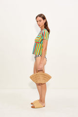 Bwai Bikini Bottom | Simon Miller Black/White Stripe