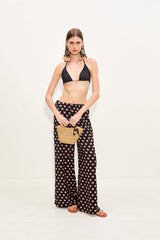 Bwai Bikini Top | Simon Miller Black/Tan Polka Dot