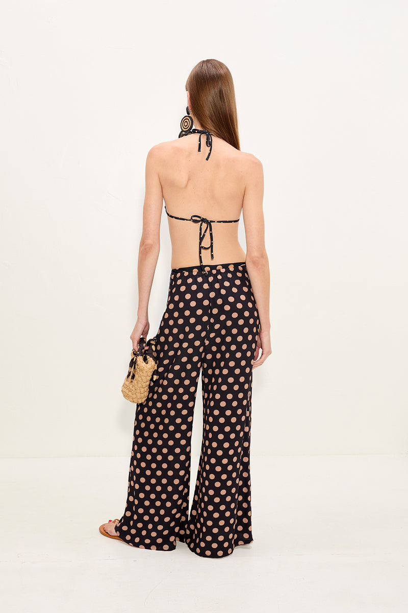 Bwai Bikini Top | Simon Miller Black/Tan Polka Dot