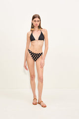 Bwai Bikini Bottom | Simon Miller Black/Tan Polka Dot