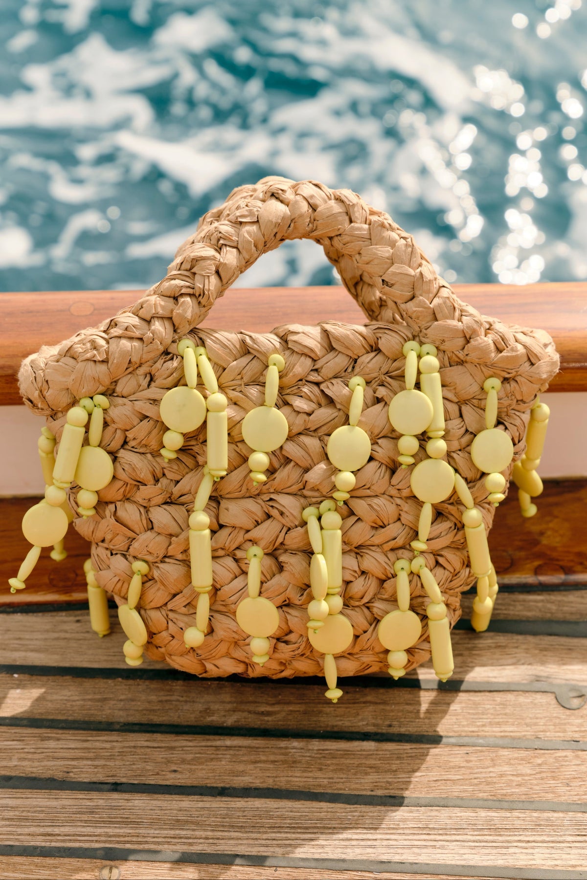 Beaded Shelly Bag | Simon Miller Natural/Lime