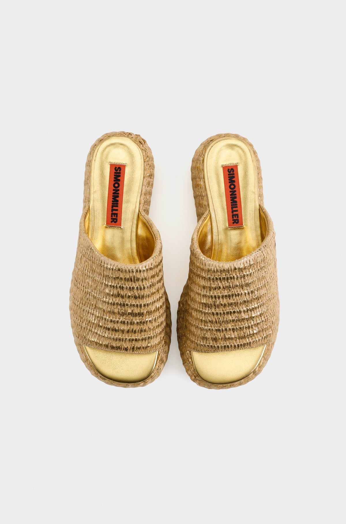 Metallic Raffia Cloudy Platform | Simon Miller GOLD/NATURAL