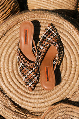 Knotted Gala Mule | Simon Miller Chestnut Multi