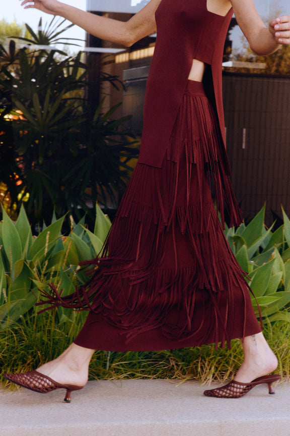 Knotted Gala Mule | Simon Miller CHOCOLATE