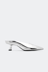 Chrome Pointed Gala Mule | Simon Miller SILVER