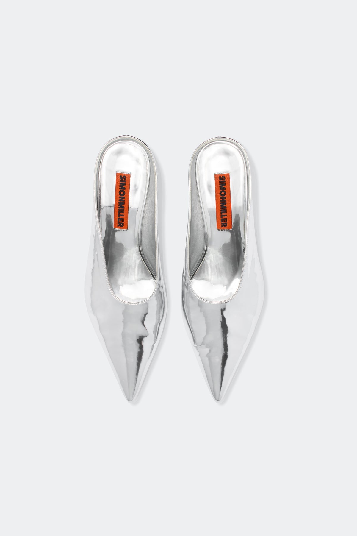 Chrome Pointed Gala Mule | Simon Miller SILVER