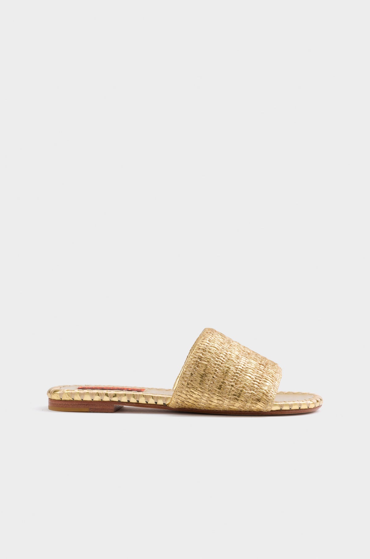 Metallic Raffia Salerno Slide | Simon Miller GOLD/NATURAL