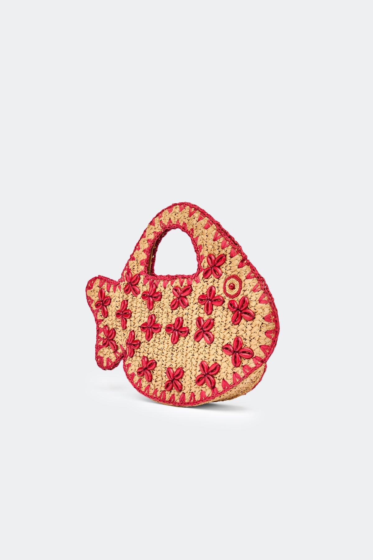 Puka Fish Bag | Simon Miller Natural/Burgundy