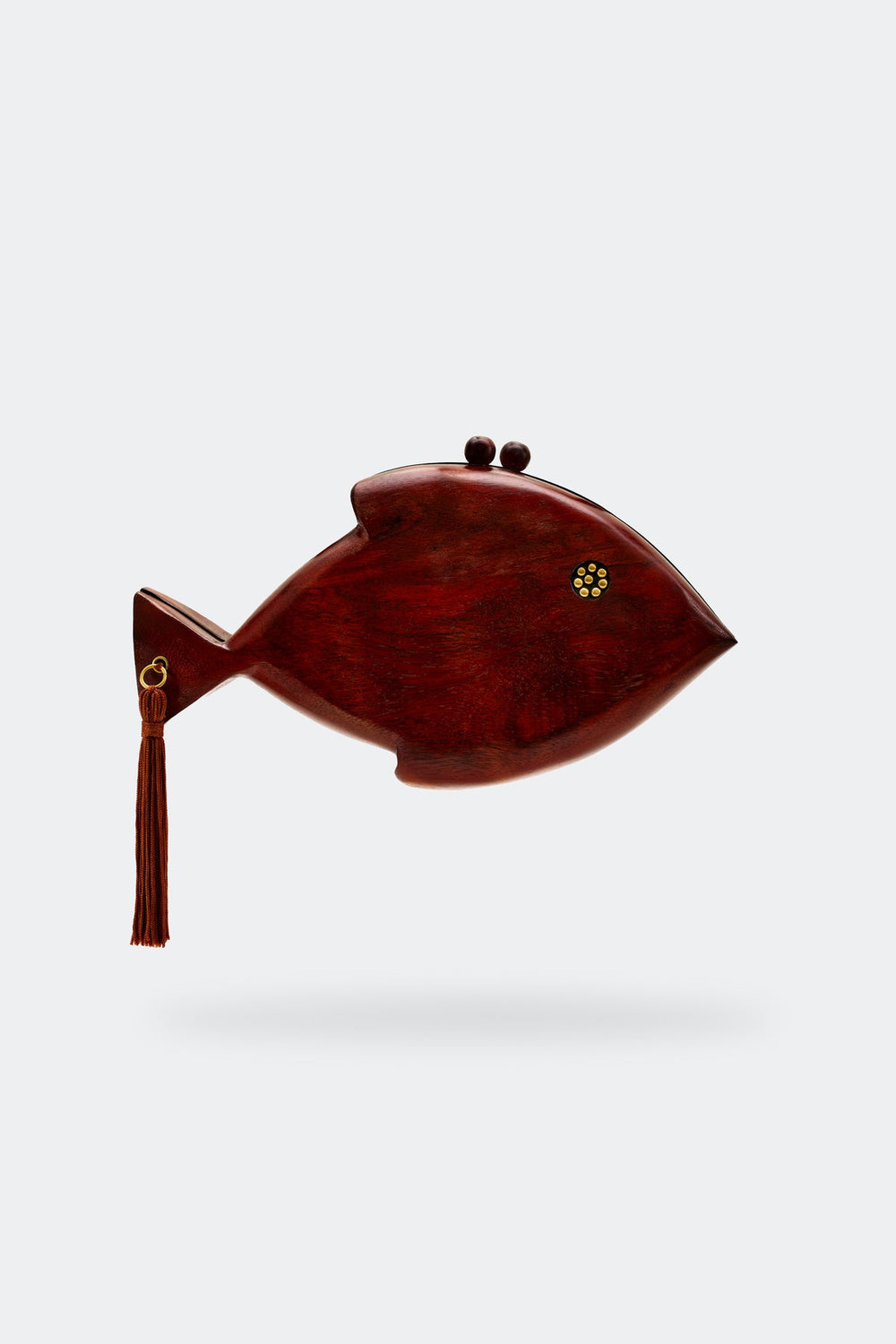 Carved Wooden Fish Clutch | Simon Miller Mahogany