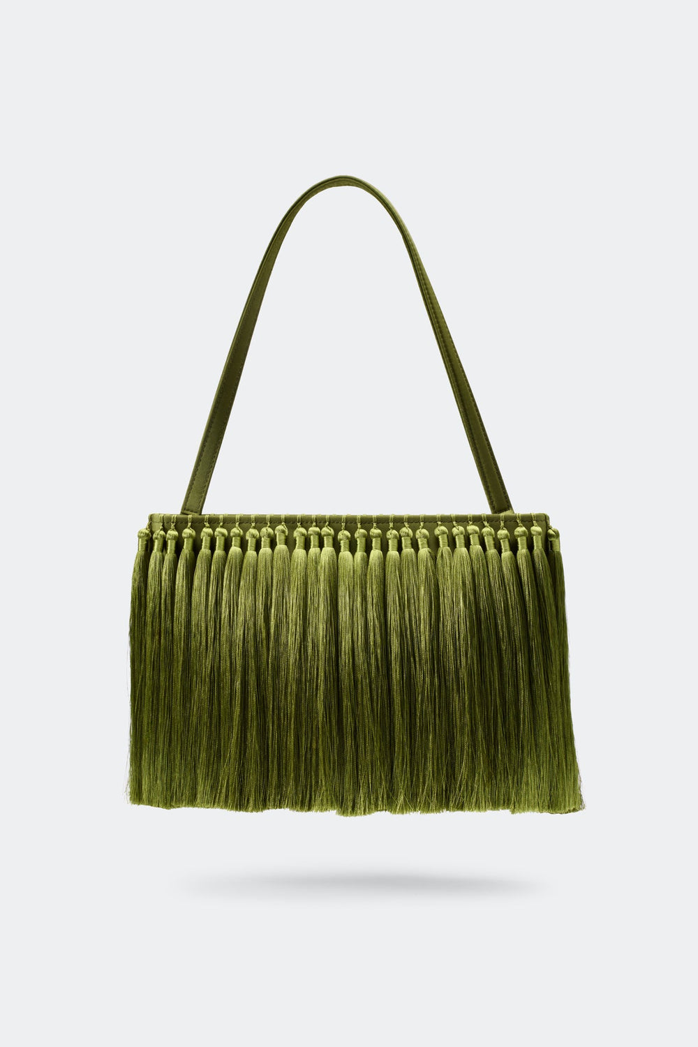 Tassel Boxy Clutch | Simon Miller Moss Green