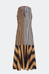 Celeste Poplin Dress | Simon Miller Black/Tan Stripe Combo