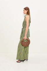 Inna Sleeveless Poplin Top | Simon Miller Peridot/Ebony Gingham