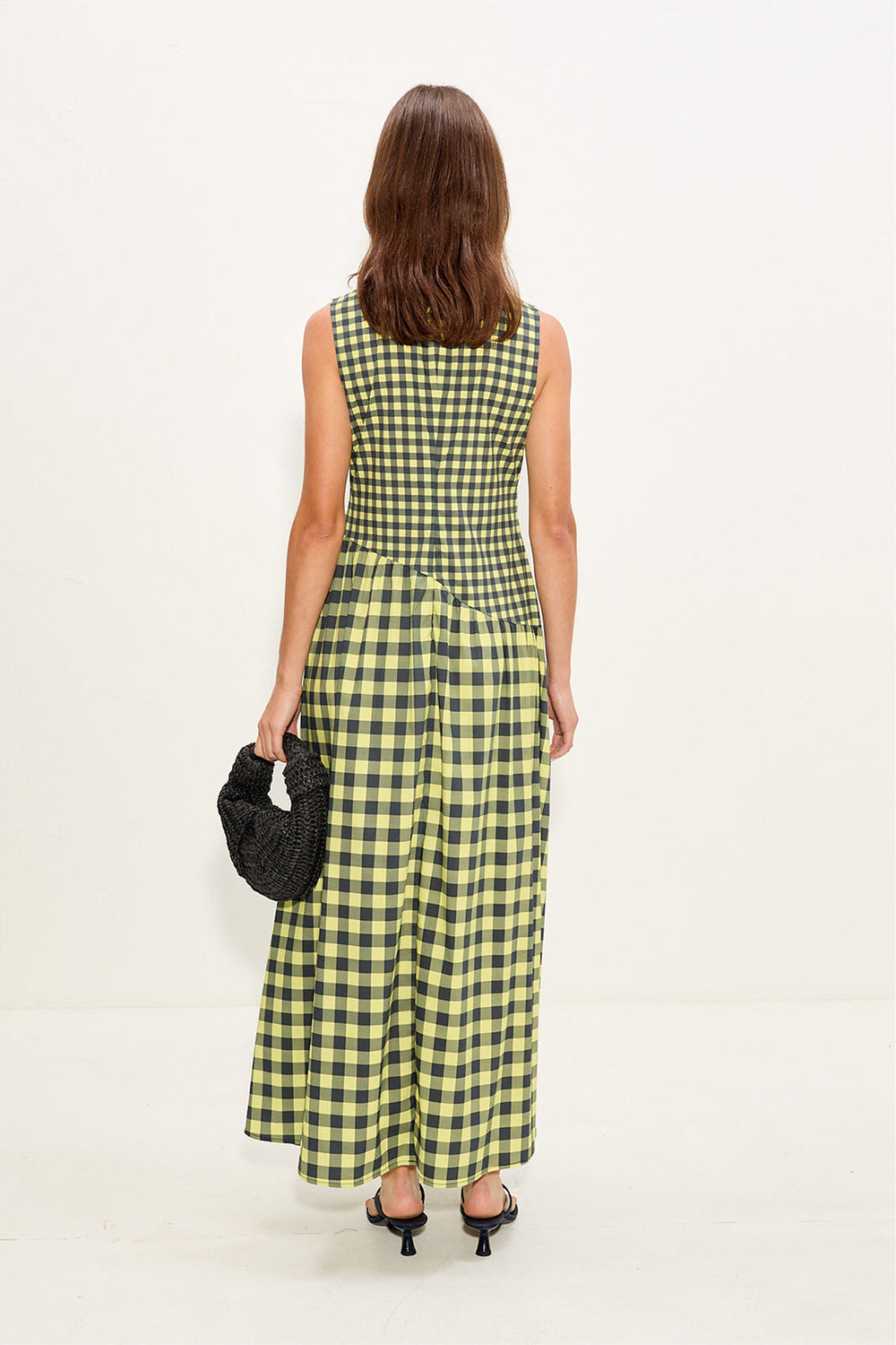 Laurel Poplin Midi Dress | Simon Miller Peridot/Ebony Gingham