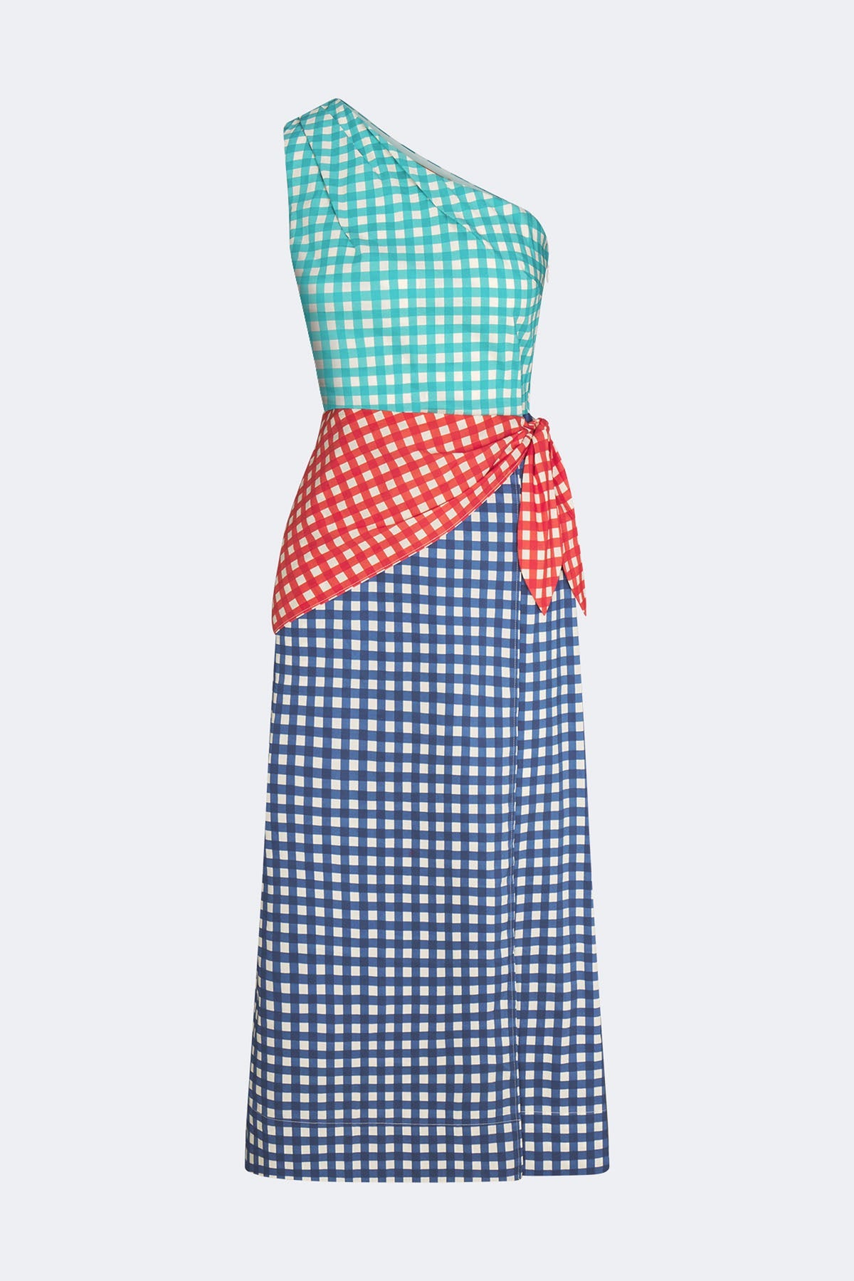 Belem Poplin Midi Dress | Simon Miller Teal Gingham Multi