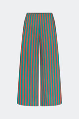 Toni Poplin Pant | Simon Miller Teal/Brick Stripe