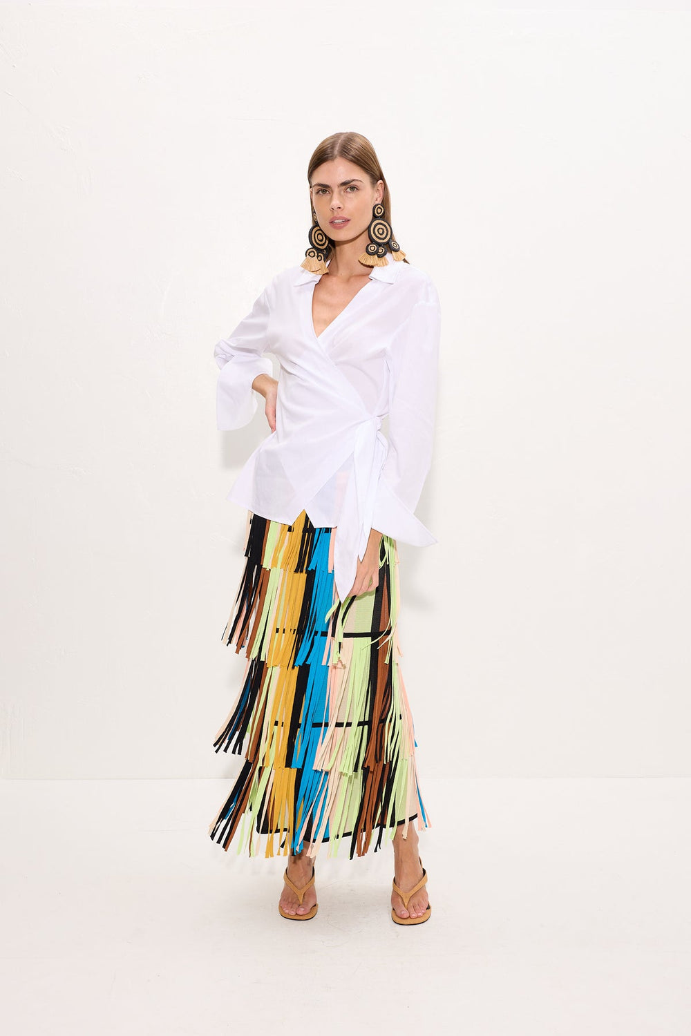 Anya Poplin Wrap Top | Simon Miller Macadamia