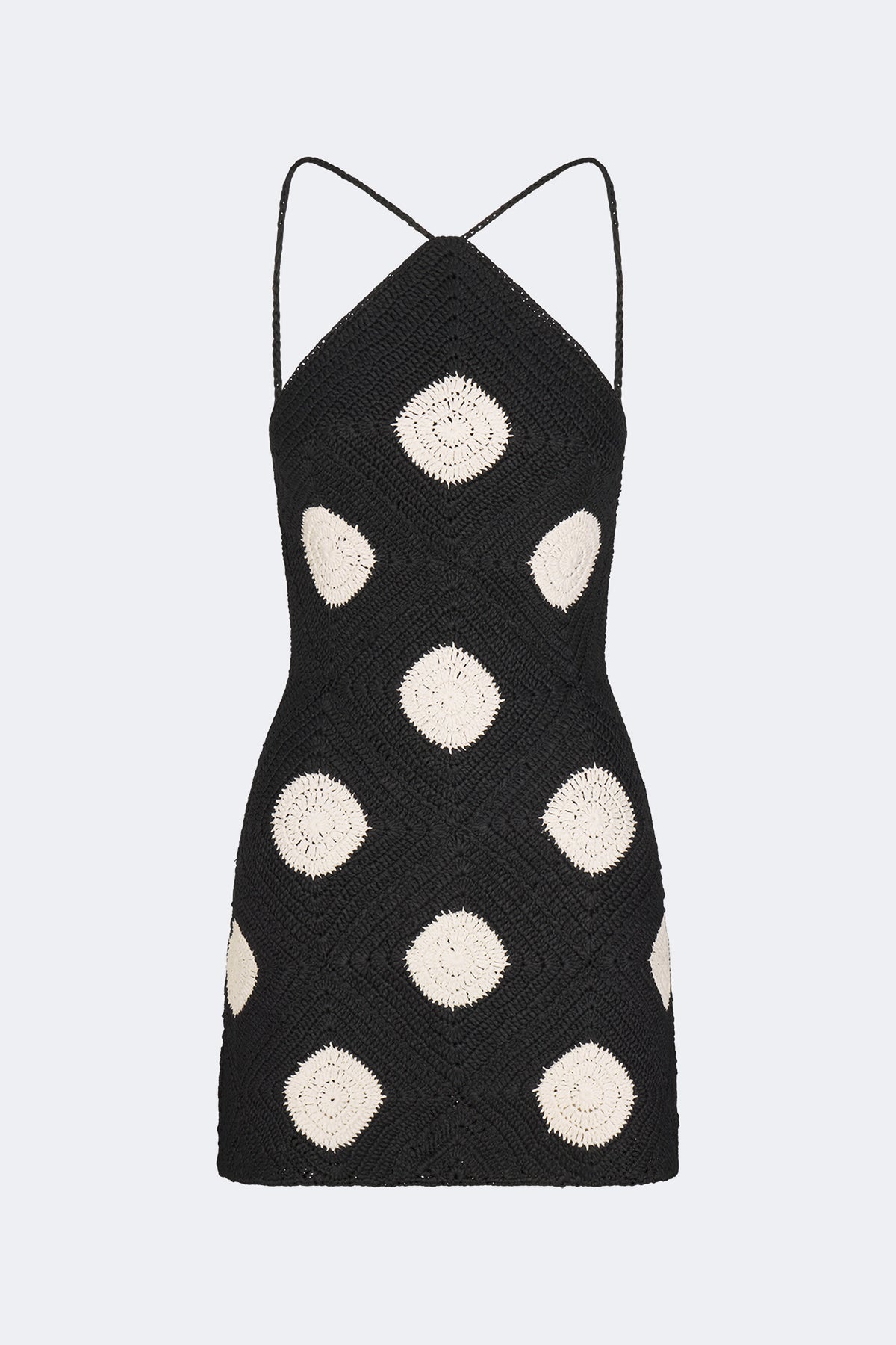 Kit Crochet Mini Dress | Simon Miller Black/Macadamia Polka Dot