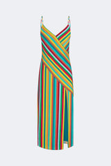 Maude Crepe Dress | Simon Miller Vibrant Multi Stripe