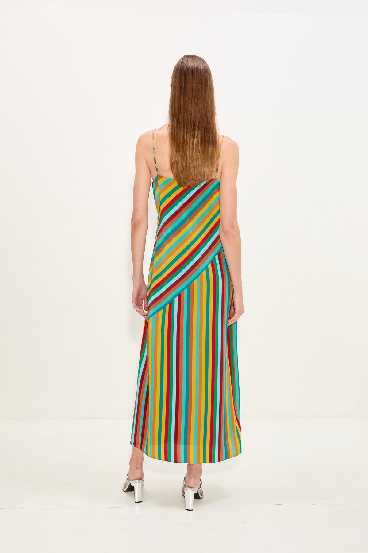 Maude Crepe Dress | Simon Miller Vibrant Multi Stripe