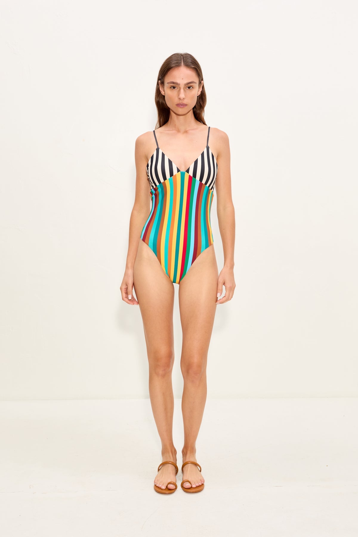 Behati One Piece | Simon Miller Vibrant Multi Stripe