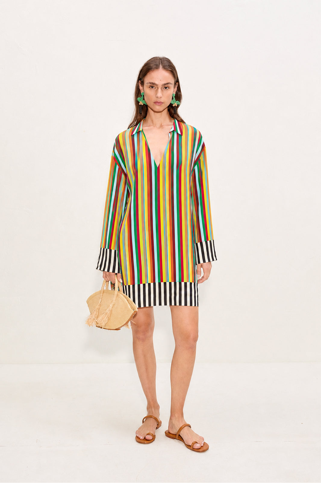 Diaz Mini Dress | Simon Miller Vibrant Multi Stripe