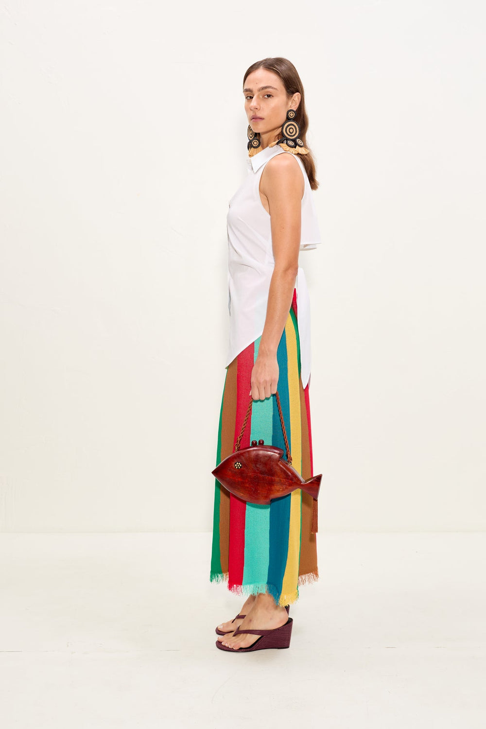 Alita Knit Skirt | Simon Miller Vibrant Multi Stripe