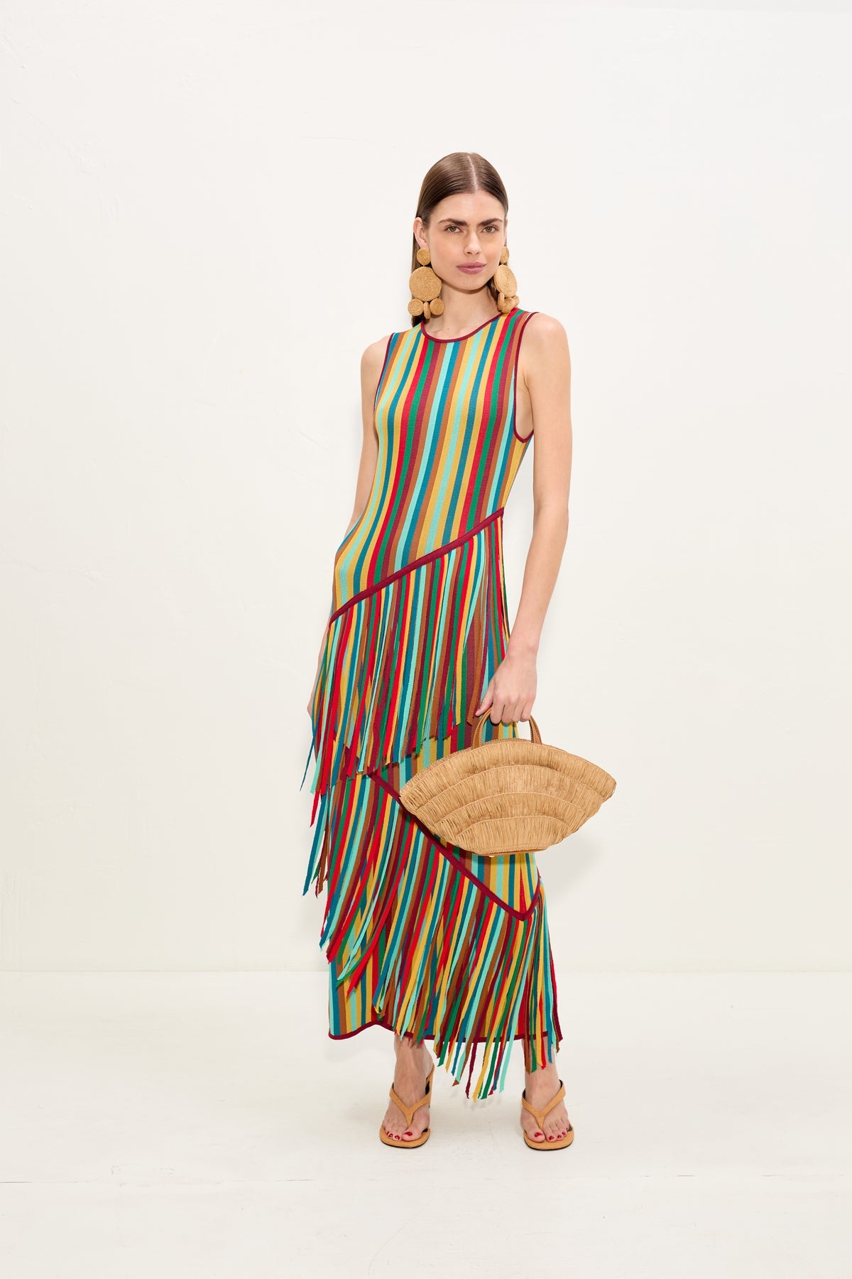 Spiral Knit Dress | Simon Miller Vibrant Multi Stripe