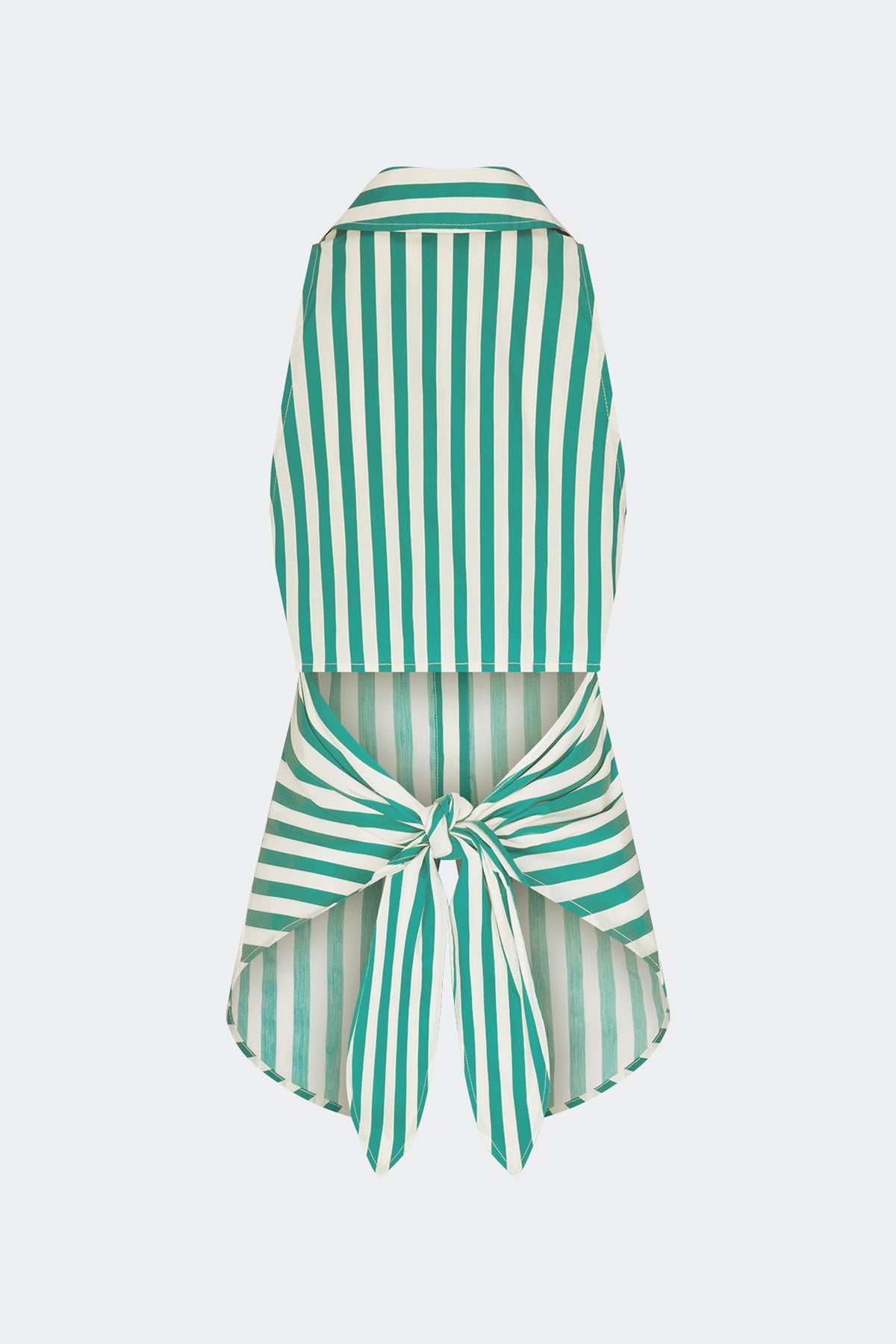 Loch Sleeveless Poplin Button Up | Simon Miller Teal/Cream Stripe