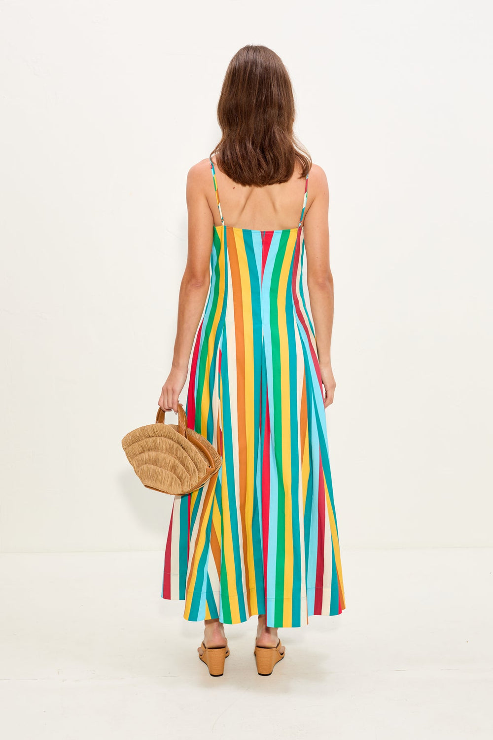 Astrid Poplin Dress | Simon Miller Vibrant Multi Stripe