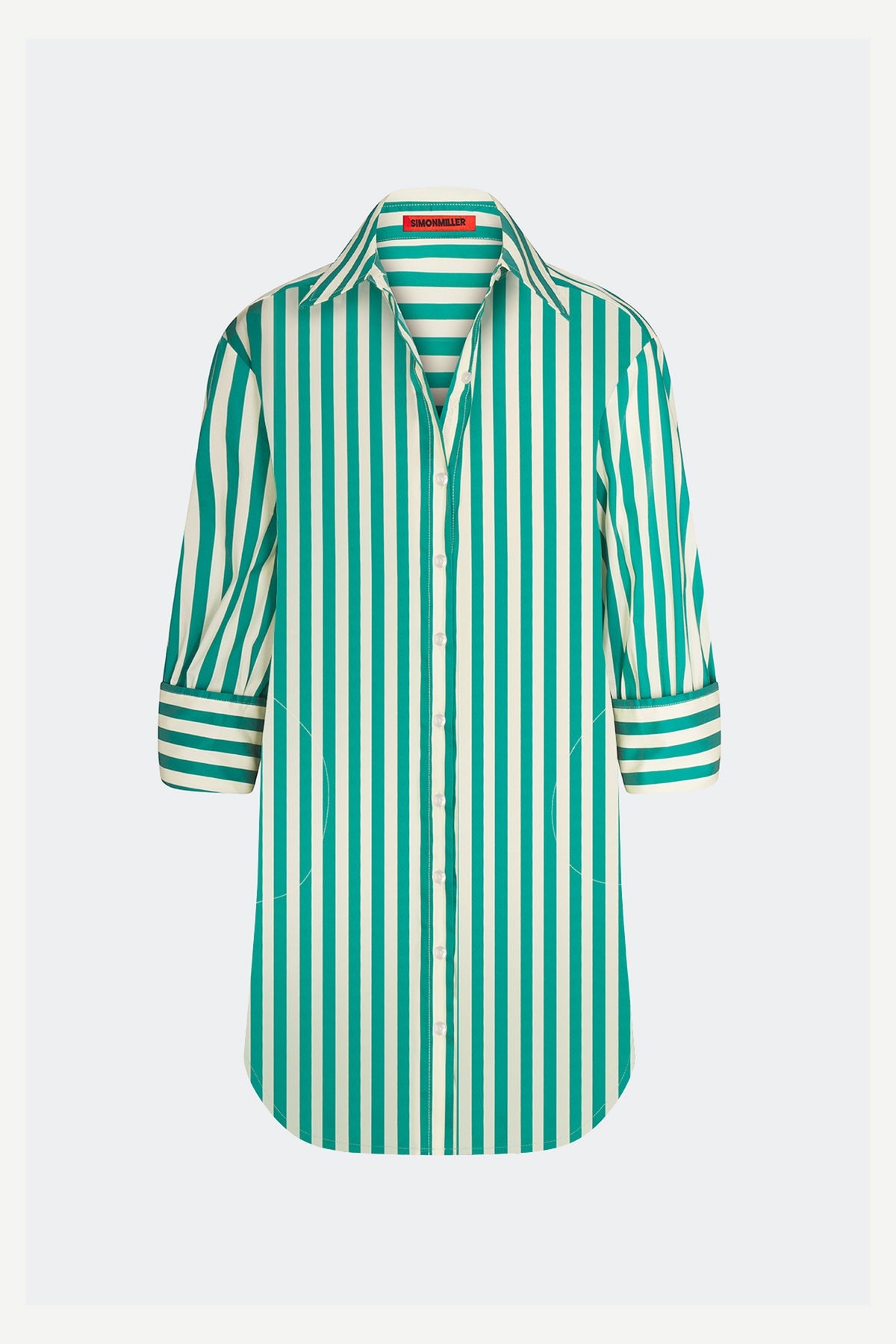 Kena Poplin Dress | Simon Miller Teal/Cream Stripe