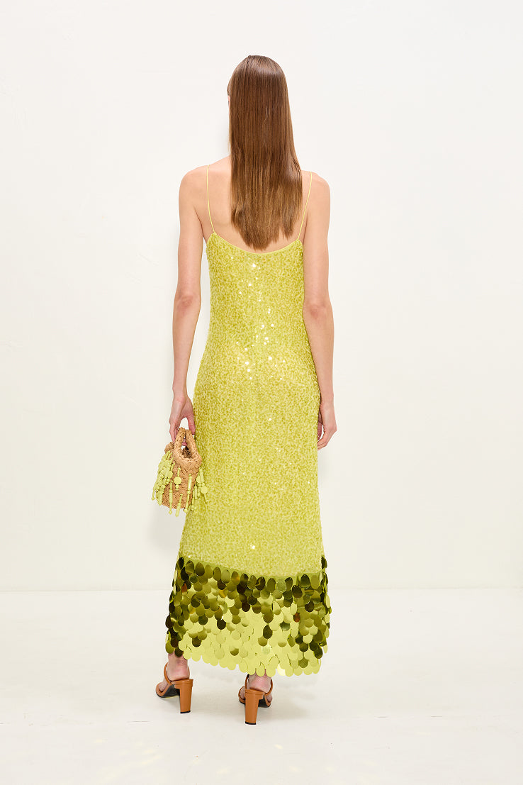 Imogen Sequin Midi Dress | Simon Miller Peridot Combo