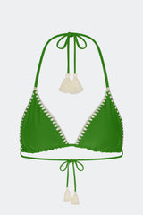 Bwai Embroidered Bikini Top | Simon Miller Grass Green