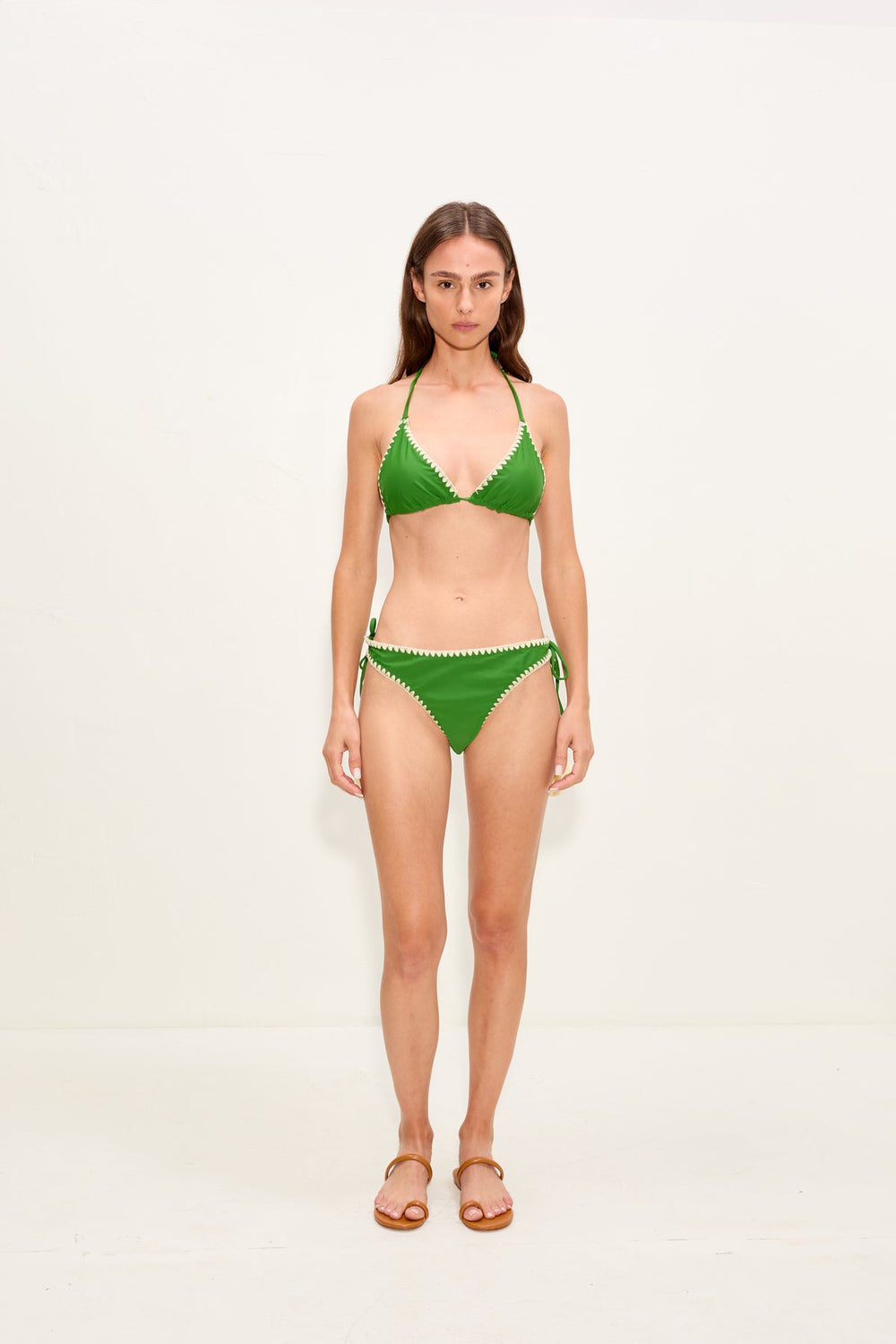 Bwai Embroidered Bikini Bottom | Simon Miller Grass Green