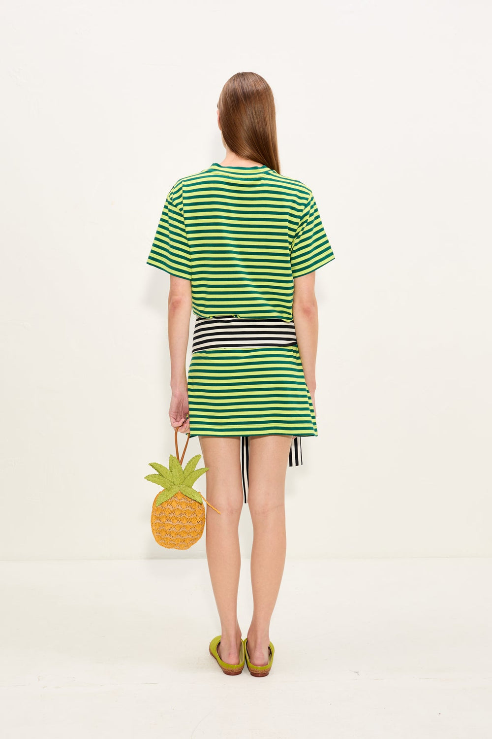Lottie T-Shirt Dress | Simon Miller Lime Stripe Combo