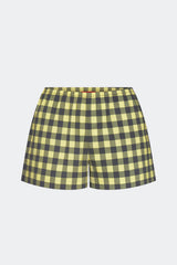 Syd Poplin Short | Simon Miller Peridot/Ebony Gingham