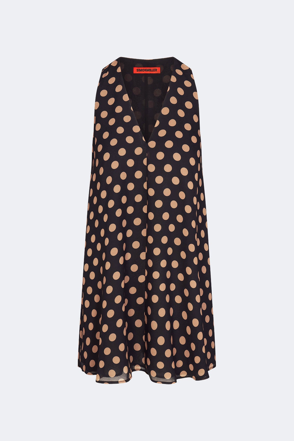 Gia Chiffon Mini Dress | Simon Miller Black/Tan Polka Dot