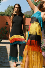 Bowie Fringe Mini Dress | Simon Miller Black Multi