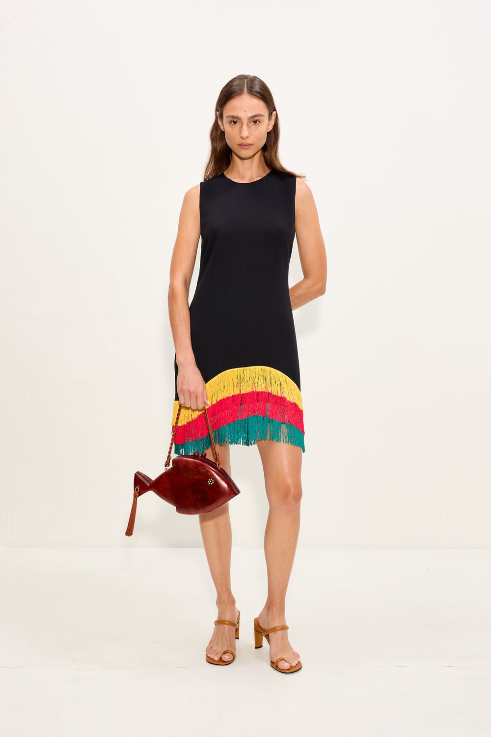 Bowie Fringe Mini Dress | Simon Miller Black Multi