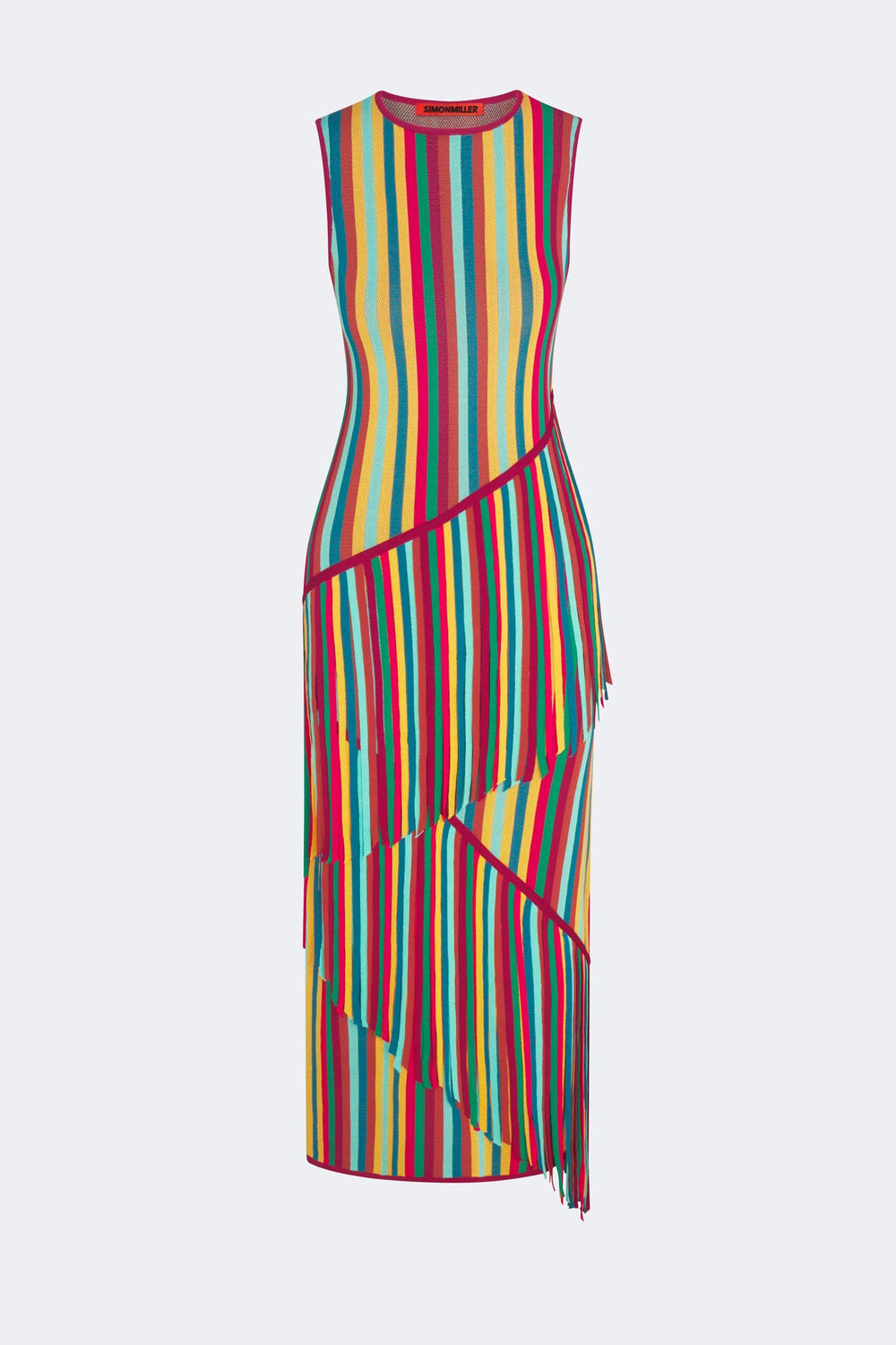Spiral Knit Dress | Simon Miller Vibrant Multi Stripe