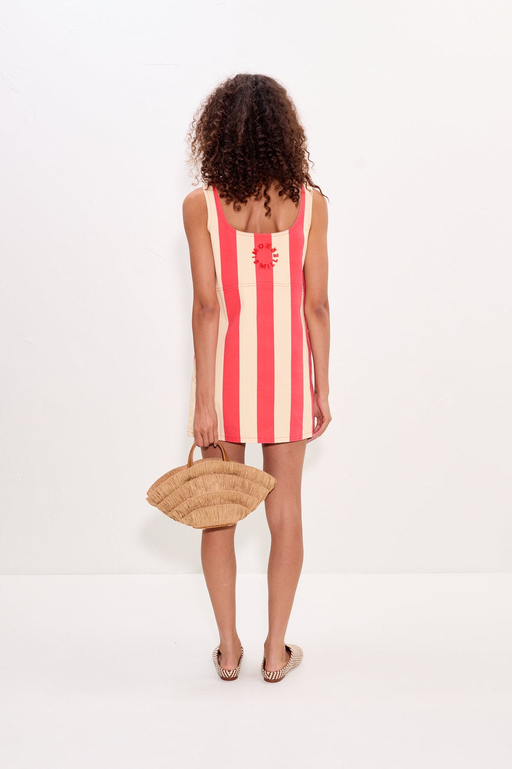 Sahara Striped Denim Dress | Simon Miller Venetian Red Stripe