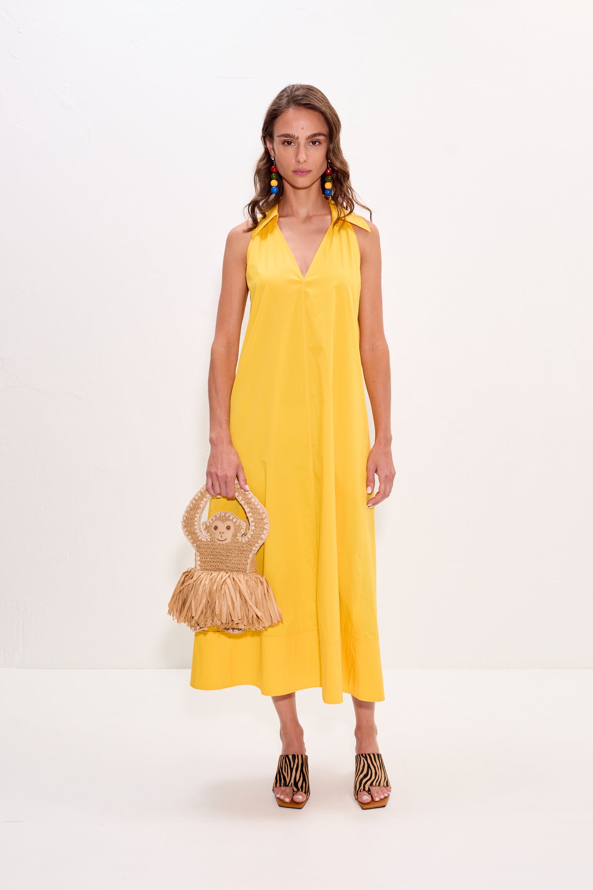 Nava Poplin Midi Dress | Simon Miller Sungold