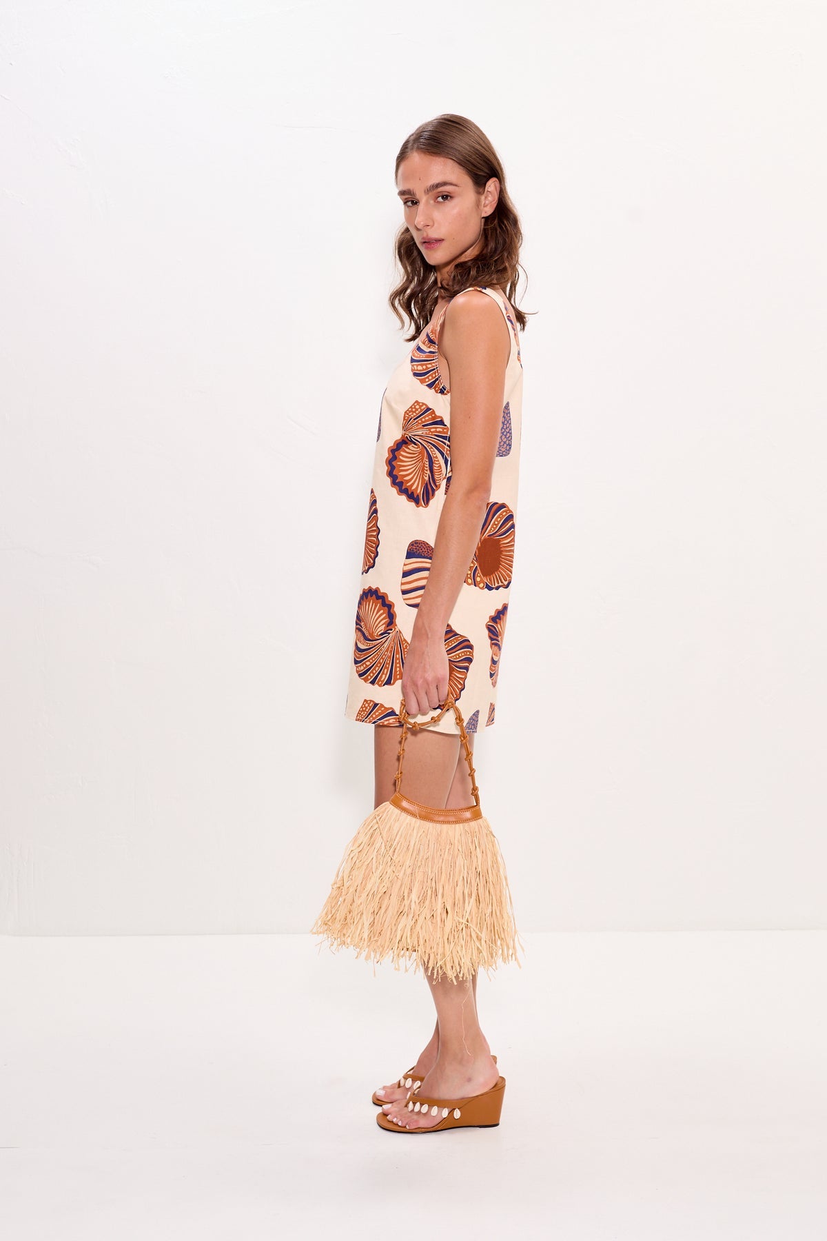 Sahara Linen Mini Dress | Simon Miller Natural Shell