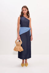 Belem Chambray Midi Dress | Simon Miller Indigo Combo